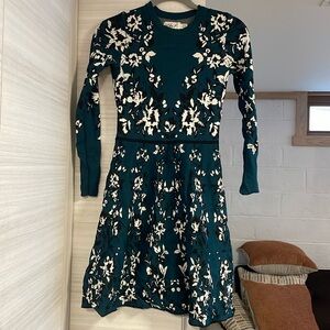 Green floral dress